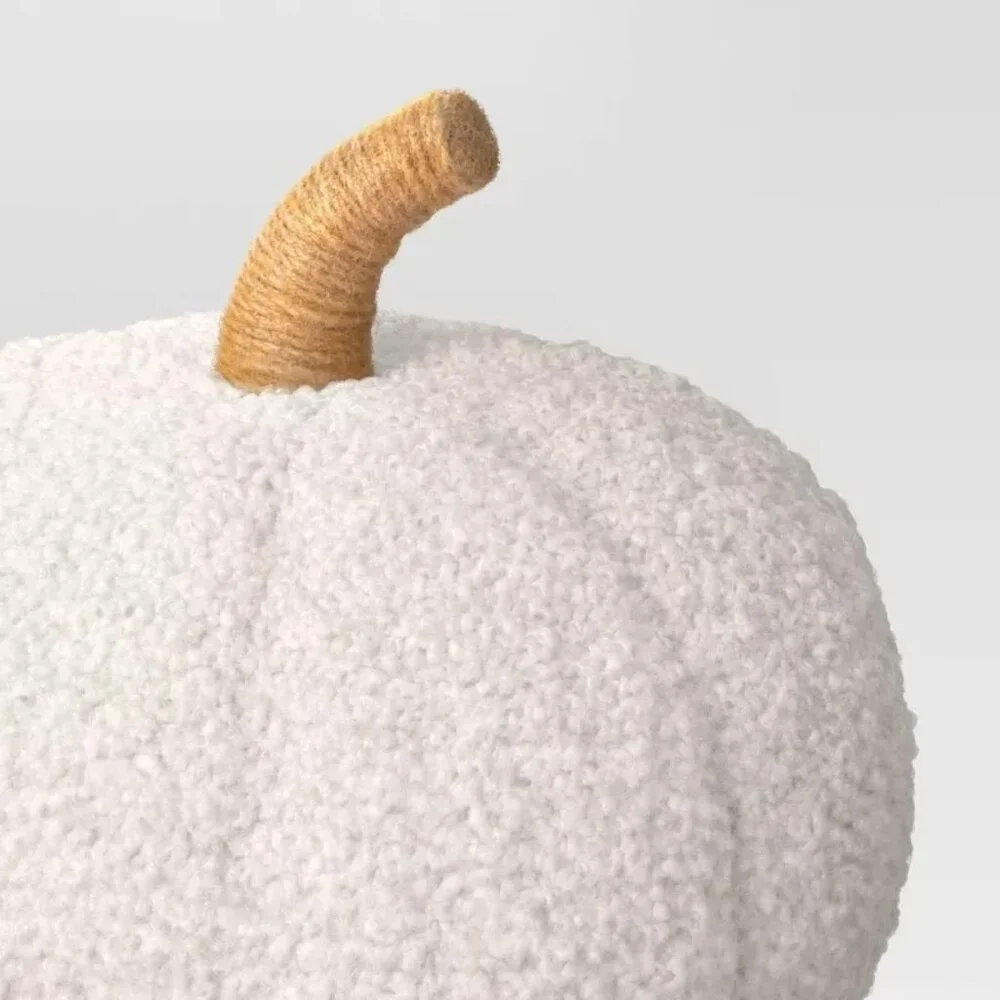 Teddy‎ Boucle Shaped Pumpkin Throw Pillow Almond - Threshold - Target Fall 2024